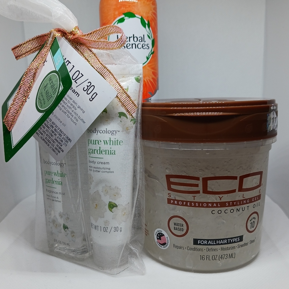Bathroom Product Set! Herbal Essences Mousse, Eco Style Styling Gel & Bodycology